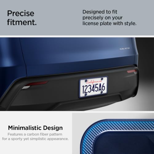 Image of Spigen 1Pack Car License Plate Frame Holder Screws&Install Kit-Marine Blue