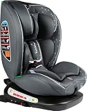 Tataway Fotelik Samochodowy I-Size 40-150 Cm, Obrotowy 360° Fotelik Dziecięcy, Z Hakami ISOFIX, Grupa 0-1-2-3, Ok. 0-12 Lat (0-36 Kg), Regulowana Wysokość, Rozkładany