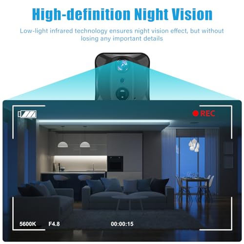 YHRBTPO-2024-Upgraded-Mini-Spy-Camera-Hidden-Camera4K-WiFi-Wireless-Camera-100-Days-Standby-Battery-LifeAI-Motion-Detection-AlertsNanny-Cam-Security-Cam-for-IndoorHomeBabyPets