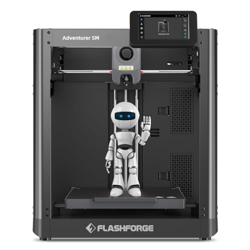 FLASHFORGE Imprimante 3D Adventurer 5M avec premiÃ¨re Couche Impeccable, Mise Ã  Niveau Automatique et buse Ã  dÃ©gagement Rapide, Vitesse maximale de 600 mm/s, accÃ©lÃ©ration maximale de 20000 mm/SÂ²