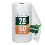 BB-Verpackungen 1x PROFI Luftpolsterfolie 0,75 x 50 m Versand, Verpackung, Umzug 2-lagig (1 Rolle) | 60 my stark, extrem robust, sehr leicht, 100% recycelbar