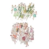 Autocollants de personnages vintage : avec ces beaux autocollants, vous profitez d'un moment heureux et amusant fait à la main, autocollants de journal de scrapbooking