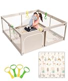 Mloong 71×59 Playpen with Mat