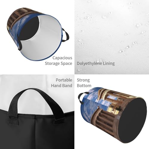 Panier à linge pliable imperméable avec poignées intégrées