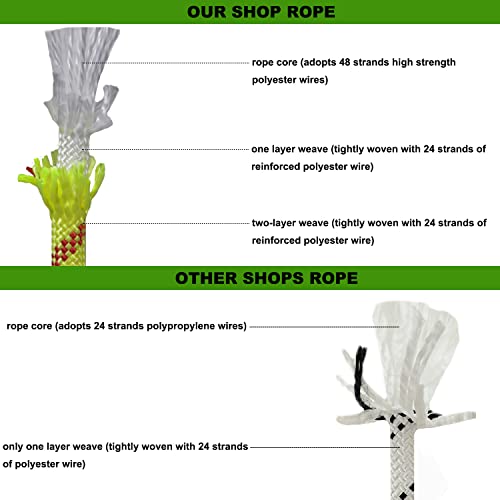 Crayza 1/2INCH X 200FEET Double Braided Arborist Rope (1/2 In X 200 Ft) Climbing Rope Polyester Rope 48 Strands thumb #3