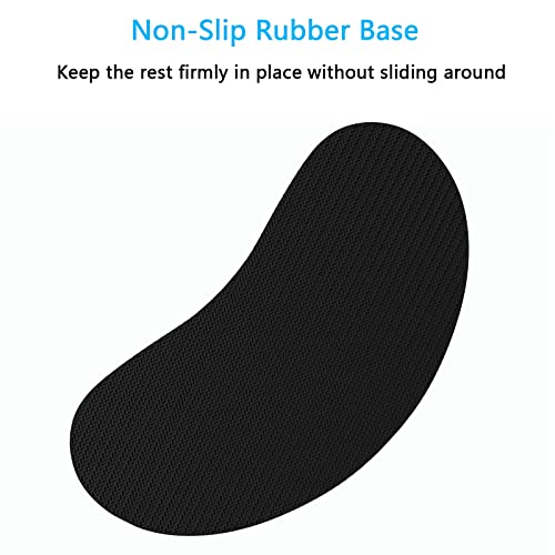 Dapesuom Mouse Wrist Rest, Ergonomic Memory Foam Mouse Wrist Support, Leather Hand Rest Pad Cushion For Gaming, Office, Computer, Laptop, Wireless Mouse, Men, Women, Pain Relief & Easy Typing,Black #TOP3