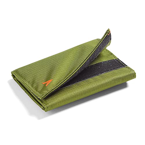 Image of Allett Trifold Wallet, Cala Green | Nylon, RFID Blocking | Slim, Minimalist, Water Resistant, Thin, Front Pocket | Holds 2-12 Cards, Flat Bills, Receipts & Coins | For Men & Women