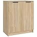 Produktbild QJBSAVVA Kleine Schuhregal Shoe Cabinet Schuhregal Outdoor Schuhregal Klein - Schuhschrank Sonoma-Eiche 59x35x70 cm Holzwerkstoff für Korridor Schlafzimmer Eingangshalle Balkon