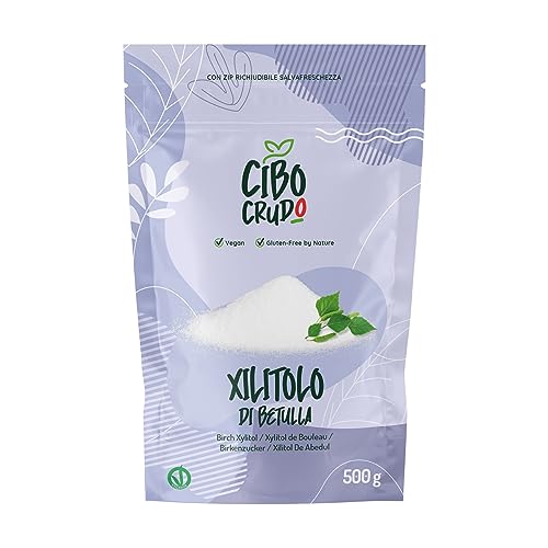 Xilitolo di Betulla - 500g. Xilitolo Dolcificante Bio Dolcificante Naturale da Betulle Finlandesi. Additivo Alimentare Alternativa allo Zucchero. Xylitol.