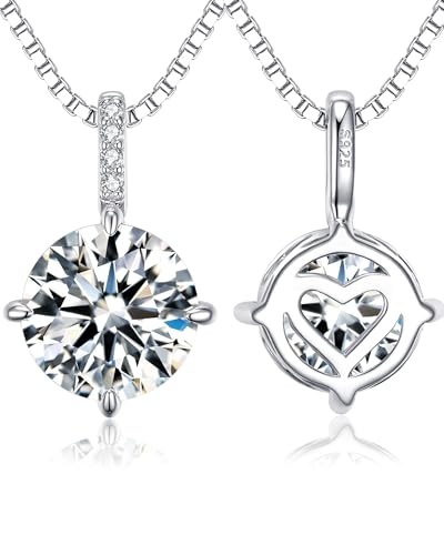 Moissanite-Necklaces-for-Women-Lab-Created-Diamond-Pendant-Necklaces-S925-Sterling-Silver-Jewelry-Gift-for-Wife-Girlfriend-Mom-Daughter-on-Anniversary-Birthday-Mothers-Day