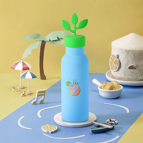 Image of CELLO Kidzbee Gripmate Insulated Stainless Steel Flask 400 ml, Black | 3D Summer Design Double Wall Vacuum Insulated Freezer & Fridge Safe, Rustproof & Leakproof Lightweight School Kids Water Bottle