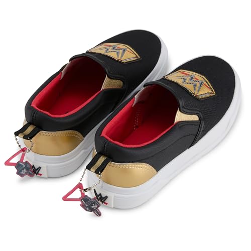 WWE Boys Championship Belt Sneakers - John Cena, Roman Reigns, Seth Rollins World Wrestling Champion Belt Slip On Shoes 6