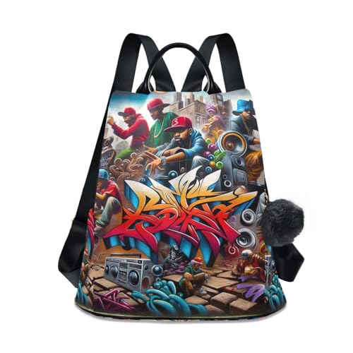 Mochila moderna de mujer con pintura de pared elegante y acabados de alta resistencia