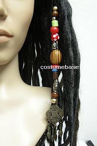 Exact Jack Sparrow Styled Pirate Hair Beads for Wig Props - Thumbnail 6