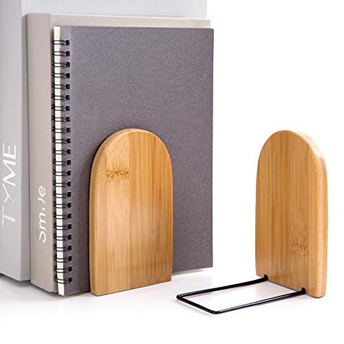 DECDEAL Prateleira de livros de bambu Suporte de livros para livros Prateleiras de parede Armazename