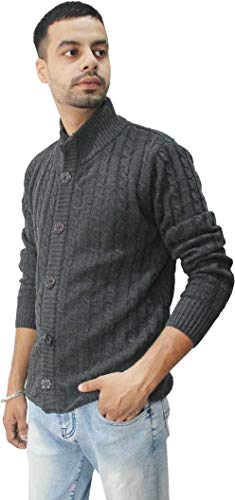 Image of Matelco Mens Woollen Buttoned Sweater Full Sleeves for Winters