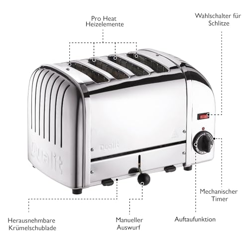 Dualit Classic Vario Toaster 4 Scheiben Toaster Edelstahl