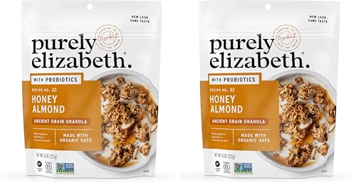 Image of Purely Elizabeth Honey Almond + Probiotics Ancient Grain Granola, Gluten Free & Non-GMO, 8 Ounce (Pack of 2)