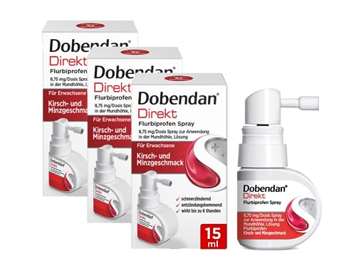 DOBENDAN Direkt Spray mit schneller Wirkung bei Halsschmerzen 3 x 15 ml Lösung