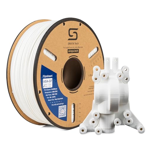 Siraya Tech Fibreheart ASA-GF 3D Printer Filament, White, 1kg