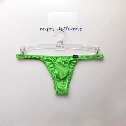 Men's Ice Silk Solid Color Low Waist Bikini Briefs Underwear Bulge Pouch Lingerie Seamless Underpants Undies2