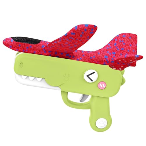 Genérico Avión Planeador De Espuma para Niños | Juguete de Espuma con Dinosaurio para Parque | Juguete para Jardín,para Niños, para Vacaciones, Jardín, Parque, Playa y Camping