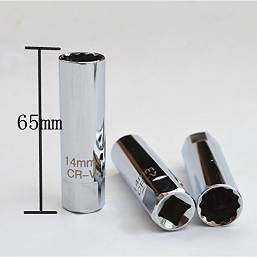 Osof 14Mm & 16Mm Spark Plug Socket Thin Wall 12-Point Removal Tool 3/8 Inch Square Drive Set #TOP7