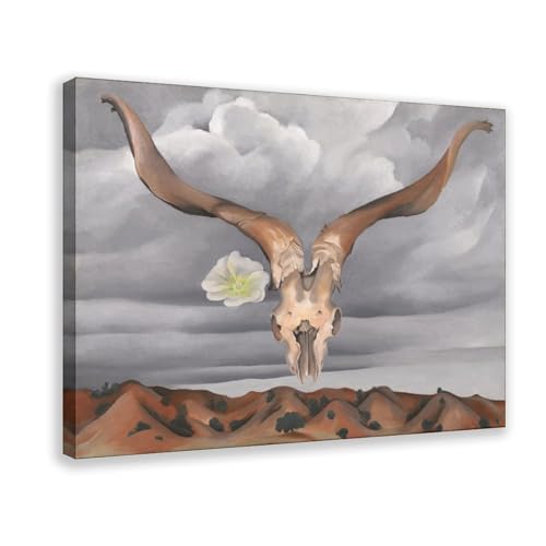 Toile tête de Ram Georgia O'Keeffe pour un salon moderne chic