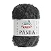 100g Strickgarn Panda Strick-Wolle - Garn Kuschelwolle Plüschwolle, Farbe:155 dunkelgrau