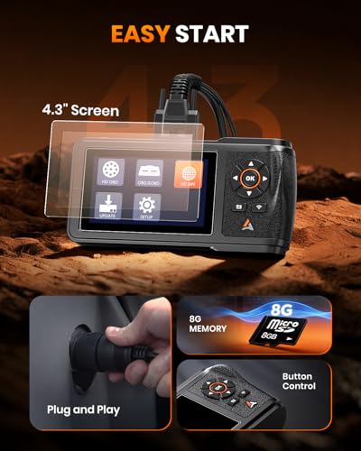 Image of ANCEL HD431 Heavy Duty Truck Scanner, DPF Regen & Forced Reset for Paccar & Detroit Engines, Full System Diagnostics Diesel Code Reader, Professional OBD2 /HDOBD Mechanic Tool for Commercial Vehicles