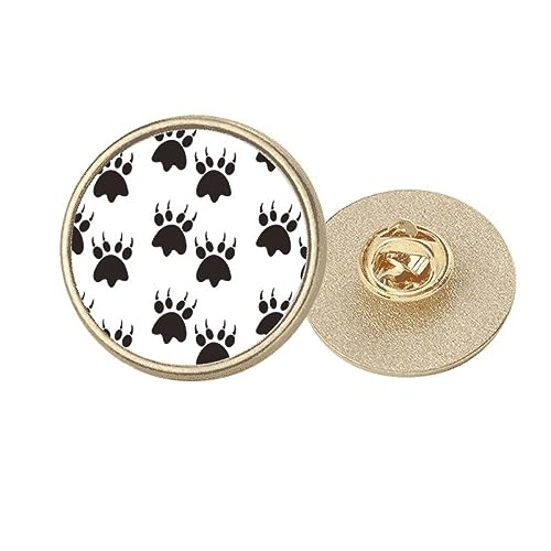 Pince à broche ronde métal doré motif griffe animal M pour vêtement femme et écharpe