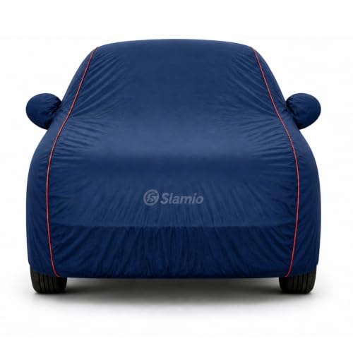 Image of Car Cover for Ford EcoSport 2018-2026 | 100% Waterproof Heavy-Duty 3-Layer Car Body Cover | All-Weather Rain, UV, Heat & Dust Protection | Custom Fit | Mirror & Antenna Pockets | Navy Blue