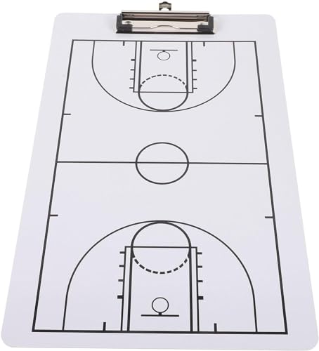 Basketall Coach Clip Boards, Basketball Coaches Marker Whiteboard, Clip Boards, Double Sided Basketball Clipboard, Double-Sided Dry Erase Coaches Clipboard Coaches Marker Board with Marker Pen