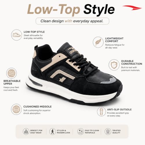 Image of ASIAN Python-10 Men's Sports Sneakers with Premium Look | Memory Foam Tech, Arch & Lateral Support, Stylish Casual Shoes for Walking & Daily Comfort