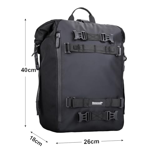 image for Rhinowalk Motorcycle Tail Bag 20L Motor Travel Luggage Waterproof Moto