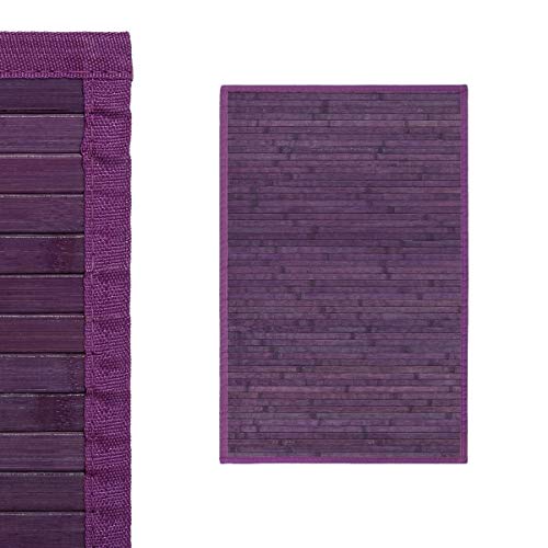 UNIMASA Alfombra Violeta BAMBÚ 60 X 90 CM