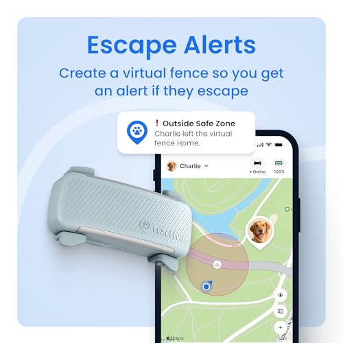 Tractive Smart Dog GPS Tracker | Rastreador de animais de estimação ao vivo com cerca virtual | Moni