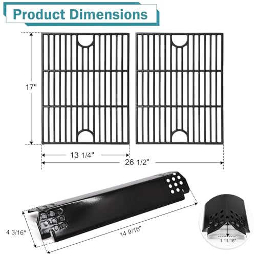 720-0888N Replacement Parts for Nexgrill 5 Burner 720-0888 720-0888S, 4 Burner 720-0830H 720-0830X 720-0783E 720-0783EH. 17 inch Grill Grates and Heat Plates for Nexgrill Replacement Parts 5 Burner by Criditpid - Used condition - Image 2