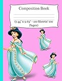 Composition Book: Cute Arabian Princess Notebook, Wide Ruled Composition Book for Kids, Cute Notebooks for School, Wide Ruled Lined Paper. (7.44 x ... 200 Pages), Light Pink Composition Notebook.