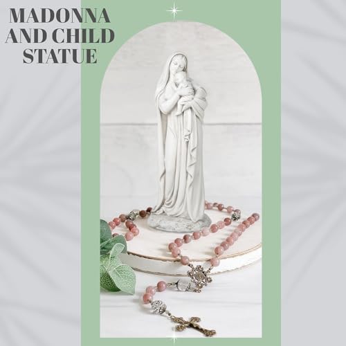 Estatua de Madonna y Niño 7 pulgadas decoración católica miniatura 2