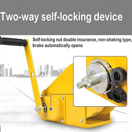 Winche manual Asixxsix 1200 lbs para remolque de barco miniatura 3