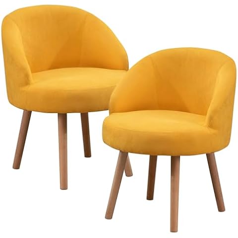 Homullel Set of 2 Small Accent Tub Chairs Cover