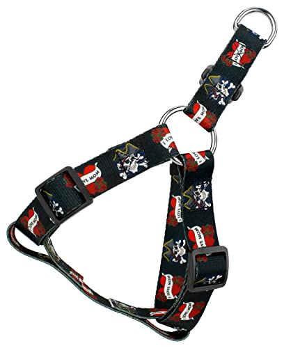 Country Brook Petz - I Love Mom Step-in Dog Harness - Attitude Collection Featuring Untamed Designs (1 Inch, Medium)