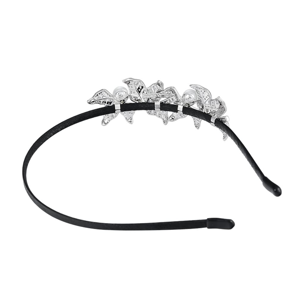 Bobinas Para El Cabello Con Cola De Caballo Gomas Damas de temperamento soplan pelo con peinado de perlas de cristal con peinado de pelo de ratán for cumpleaños Bobinas para el cabello con cola de cab