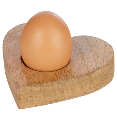 BUTLERS 4er-Set Eierbecher Herz L 10 x B 10 x H 2 cm Mangoholz -MANGO DAYS- Eierhalter für Frühstückseier | Frühstücksbecher für Tisch, Küche, Esszimmer – Bild 7