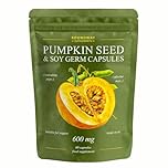 Pumpkin Seed and Soy Germ Capsules | Bladder Strength Supplements | High Strength 600mg Per Serving, 60 Capsules, Vegan & Gluten Free, Made in the UK