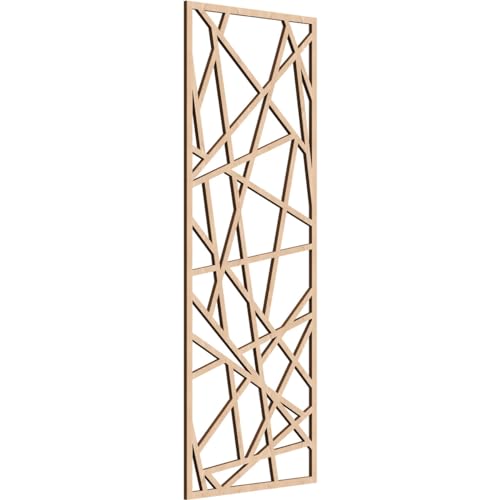Image of Conway Decorative Pierced Fretwork Wood Wall Panels, 21 3 /8 inchW x 54 3 /8 inchH x 3 /8 inchT, Red Oak