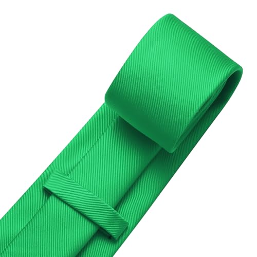 Image of DecTwig Men's Ties Solid Color Formal Neckties 3.15 inch (8CM) Lime Green Ties For Men