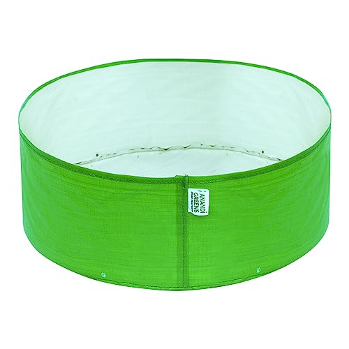 Image of Anandi Green's Premium HDPE Uv Protected 220 GSM Round Shaped Green Colour Plants Grow Bags Suitable for Terrace and Vegetable Gardening (Pack of 5, 24x9 INCH)