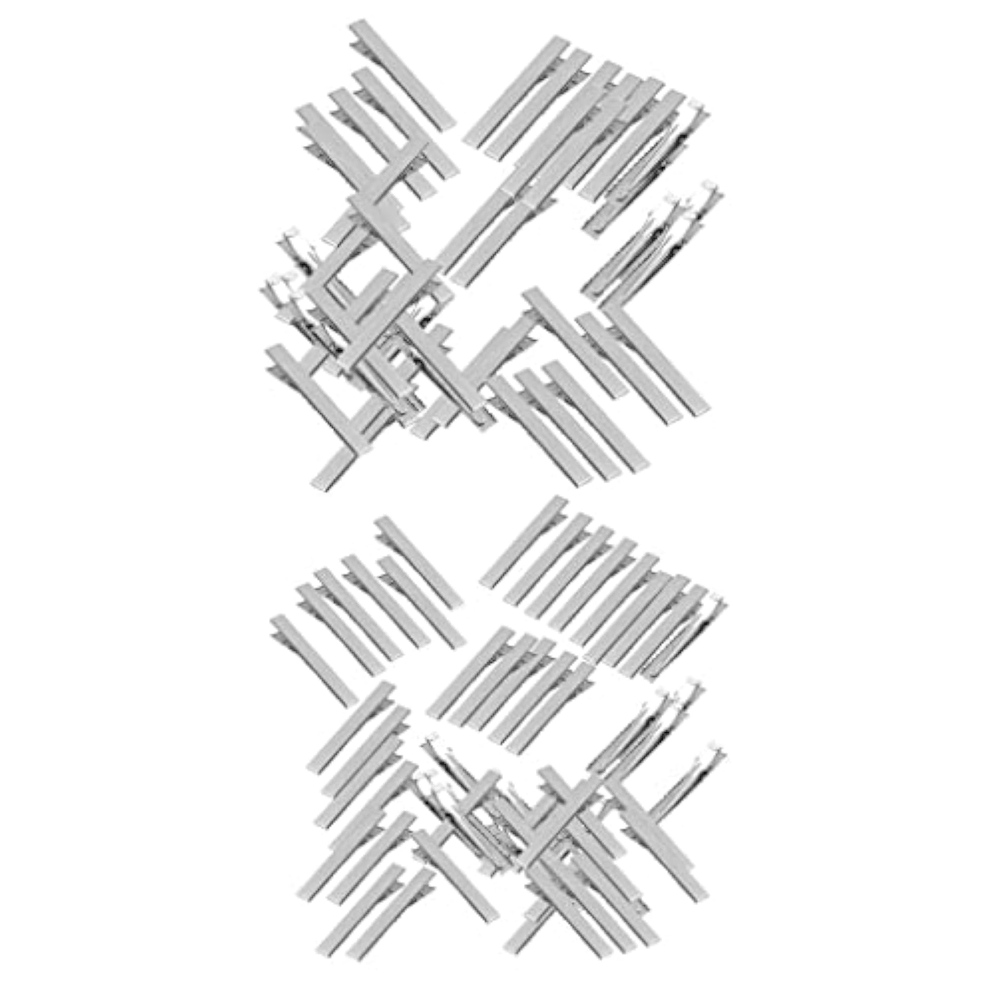 100pcs Assorted Size Flat Single Prong Metal Hair Clips